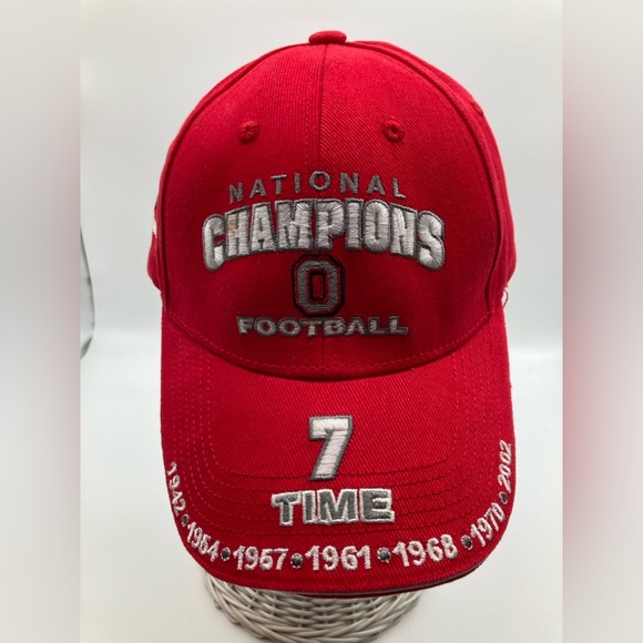 fan favorite Other - Ohio State Buckeyes 7 Time National Champions Football Cap Hat StrapBack OSU